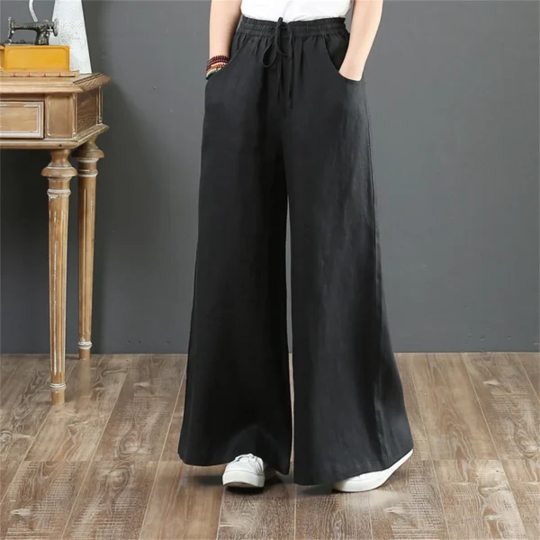 Women’s High Waisted Wide Leg Palazzo Pants With Pockets Casual Style - Image 2