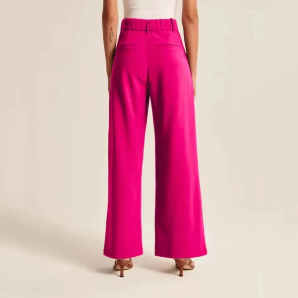 High Waisted Wide Leg Linen Pants For Women Office Wear Casual - Image 4