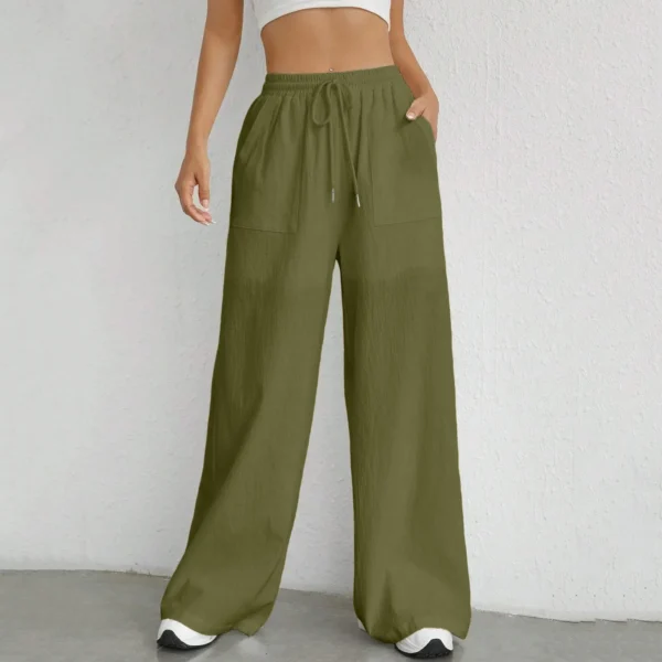 Women’s High Waisted Wide Leg Palazzo Pants Casual Loose Workwear - Image 2