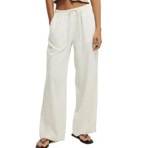 Women's Casual Low Waist Printed Drawstring Wide Leg Street Pants