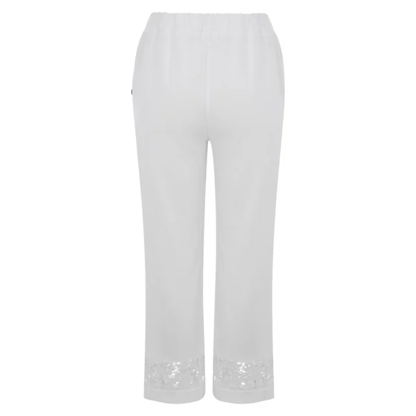 Wide Leg Cotton Sweatpants For Women With Elastic Waist Casual Wear - Image 2