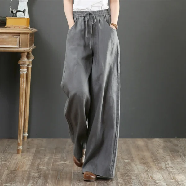 Women’s High Waisted Wide Leg Palazzo Pants With Pockets Casual Style - Image 3