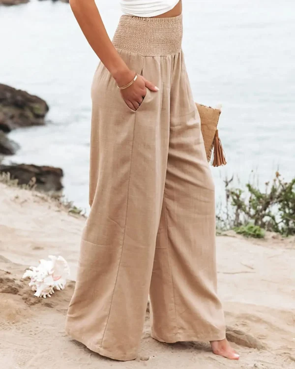 Casual Pants, Casual Style, Drawstring, Distressed Mid Waist - Image 2