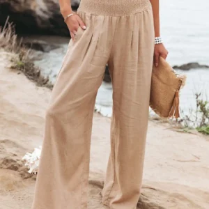 Casual Pants, Casual Style, Drawstring, Distressed Mid Waist