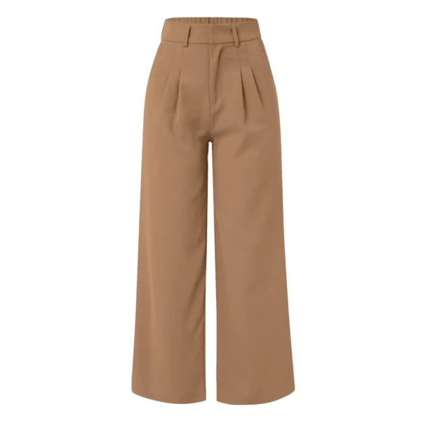 High Waisted Wide Leg Linen Pants For Women Office Wear Casual - Image 5