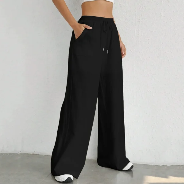 Women’s High Waisted Wide Leg Palazzo Pants Casual Loose Workwear - Image 3