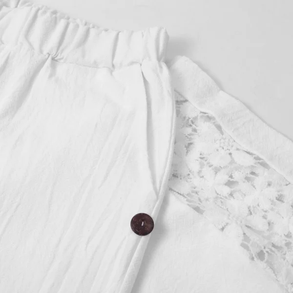 Wide Leg Cotton Sweatpants For Women With Elastic Waist Casual Wear - Image 5
