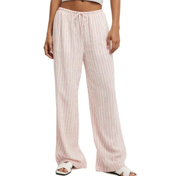 Women's Casual Low Waist Printed Drawstring Wide Leg Street Pants - Image 4