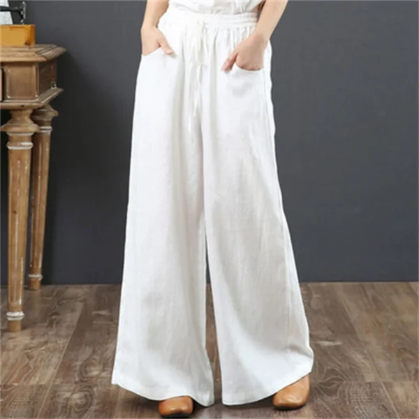 Women’s High Waisted Wide Leg Palazzo Pants With Pockets Casual Style - Image 4